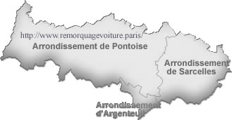dépannage et remorquage auto dansdans le  Val-d'Oise